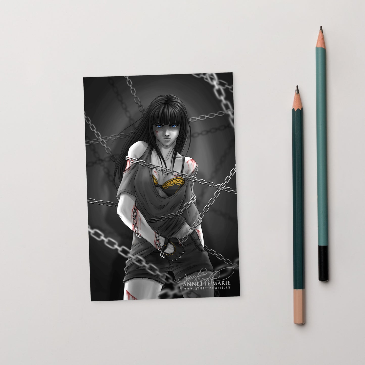 "Chained Saber" Art Card (The Guild Codex)