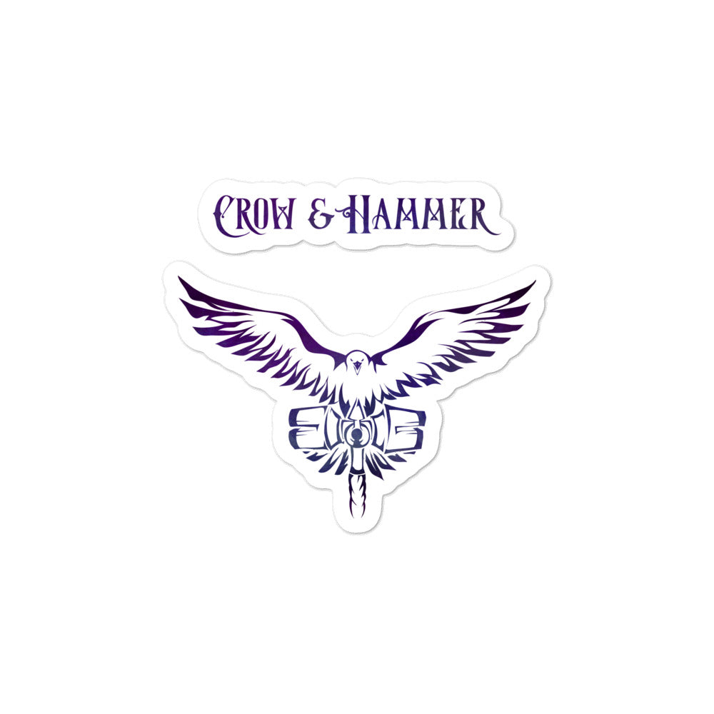 "Crow & Hammer Logo - Purple" Sticker (The Guild Codex)