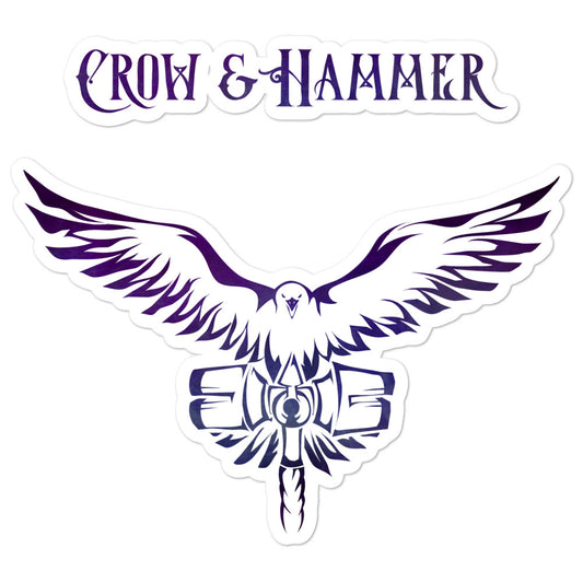 "Crow & Hammer Logo - Purple" Sticker (The Guild Codex)